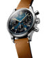 ფოტო #3 პროდუქტის Men's Swiss Automatic Chronograph Avigation BigEye Brown Leather Strap 41mm