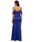 Women's Liquid Satin Rhinestone-Strap Gown