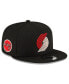 Фото #1 товара Men's Black Portland Trail Blazers 2023/24 City Edition Alternate 9FIFTY Snapback Adjustable Hat
