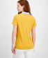 Фото #2 товара Women's Striped-Collar Polo Shirt
