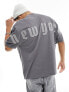 Фото #1 товара ASOS DESIGN oversized t-shirt in grey with applique city back print