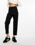 ASOS DESIGN Petite seamed waist tailored trouser in black