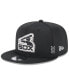 Фото #1 товара Men's Black Chicago White Sox 2024 Clubhouse 9FIFTY Snapback Hat