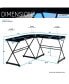 Фото #3 товара L-Shaped Glass Computer Desk