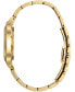 ფოტო #3 პროდუქტის Women's Rubiyat Diamond (1 ct. t.w.) Gold-Tone Stainless Steel Bracelet Watch 35mm