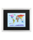 Фото #1 товара Michael Tompsett Childrens World Map Matted Framed Art - 20" x 25"