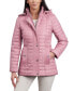 Фото #3 товара Women's Hooded Quilted Water-Resistant Coat