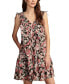 ფოტო #1 პროდუქტის Women's Cotton Tiered Sleeveless Mini Dress