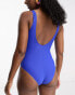 Dorina Sarramea textured belt detail swimsuit in cobalt blue