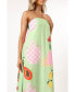 Women's Piccolo Strapless Maxi Dress Green papaya, Средний - фото #5