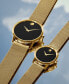 ფოტო #3 პროდუქტის Men's Swiss Museum Gold-Tone PVD Stainless Steel Mesh Bracelet Watch 40mm