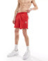 adidas Originals trefoil three stripe swim shorts in red