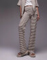 Фото #4 товара Topshop co-ord stripe wide leg trousers in neutral