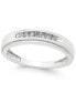 ფოტო #1 პროდუქტის Men's Diamond Band (1/6 ct. t.w.) in 10k White Gold