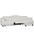 Silvanah 3-Pc. Leather Sectional with Storage Chaise and 2 Power Recliner, Created for Macy's