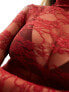 Simmi lace body in red