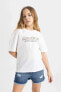 Kız Çocuk T-shirt Beyaz B5091a8/wt34