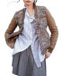 Women's Updated Tweed Varsity Jacket with Contrast Sleeve