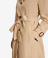 ფოტო #4 პროდუქტის Women's Single-Breasted Pleated Trench Coat