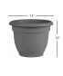 AP12908 Ariana Planter with Self-Watering Disk, Charcoal - 12 inches