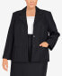 Фото #1 товара Plus Size Classic Chic Button Front Long Sleeve Jacket