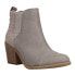 TOMS Everly Pull On Round Toe Bootie Womens Grey Casual Boots 10018914T