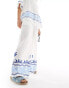 Фото #1 товара Ripcurl santorini sun printed beach trouser co-ord in white