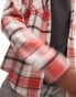 Topman 90's oversized flannel check shirt in multi