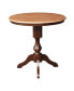 36" Round Top Pedestal Table with 12" Leaf