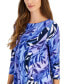 Women's Printed Jacquard Swing Top, Created for Macy's