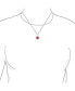 ფოტო #3 პროდუქტის Romantic Key to Her Heart AAA 10 CTW CZ Ruby Red Cubic Zirconia Large Heart Necklace Pendant For Women Teens .925 Sterling Silver 16,18 Inches Chain