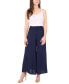 ფოტო #1 პროდუქტის Women's Challis Smocked-Waist Wide-Leg Pants