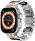 Фото #1 товара Ocelový tah Iron Man pro Apple Watch 42/44/45/49 mm - Silver/Orange