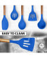 Фото #8 товара 5 Piece Silicone Utensils Set with Authentic Acacia Wood Handles