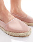 ASOS DESIGN Wide Fit Joey closed toe espadrilles in pale pink