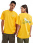 Puma Terrace back print t-shirt in yellow and green