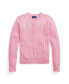 ფოტო #1 პროდუქტის Big Girls Mini-Cable Cotton Cardigan Sweater