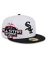 Men's White/Black Chicago White Sox Major Sidepatch 59FIFTY Fitted Hat Черно-белый, 7 1/8 - фото #1