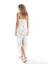 Glamorous square neck cami midi dress in vacation print Vacation-Print, 40 - фото #5