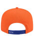 ფოტო #2 პროდუქტის Men's White/Blue New York Knicks Throwback Gradient Tech Font 9Fifty Snapback Hat