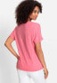 ფოტო #2 პროდუქტის Women's 100% Cotton Short Sleeve Solid Tee with Embroidered Trim