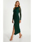 ფოტო #2 პროდუქტის Women's Mesh Knot Detail Maxi Dress