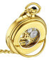 Men's Gold Tone Stainless Steel Chain Pocket Watch 48mm