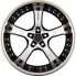 Фото #2 товара Колесный диск литой Keskin KT10 Humerus matt black front polish steel lip 9.5x18 ET35 - LK5/120 ML72.6