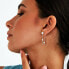 Elegant asymmetric silver stud earrings Perla SAWM08