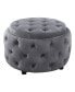 Angelina 18" Foam Tufted Storage Round Ottoman