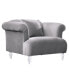 Фото #1 товара Кресло для гостиной Armen Living Elegance 41" велюровое с акриловыми ножкаминовое изделие