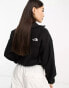 The North Face Glacier wide neck boxy 1/4 zip fleece in black Exclusive at ASOS