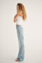 RIPPED MID-RISE WIDE-LEG TRF JEANS