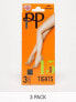 Фото #1 товара Pretty Polly 3 pack 15 denier tights in barely black